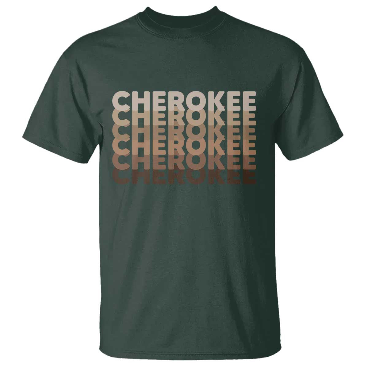 Vintage Cherokee Native Pride Stacked Typography T Shirt