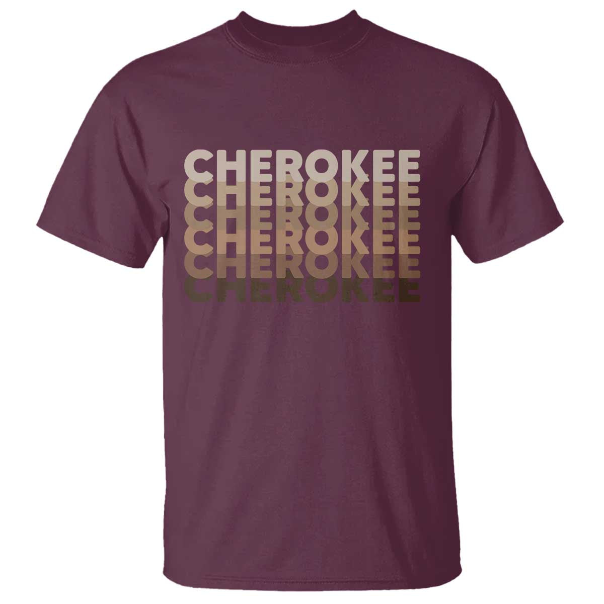 Vintage Cherokee Native Pride Stacked Typography T Shirt