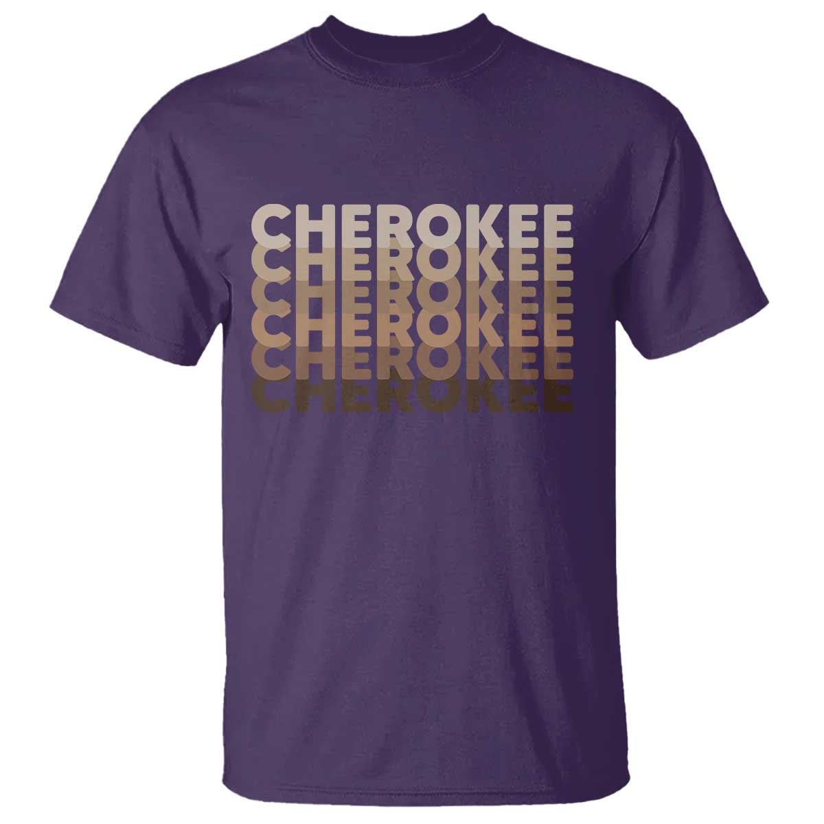 Vintage Cherokee Native Pride Stacked Typography T Shirt