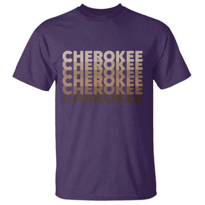 Vintage Cherokee Native Pride Stacked Typography T Shirt
