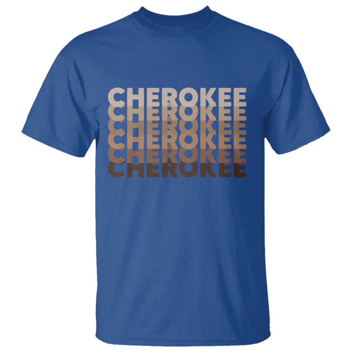 Vintage Cherokee Native Pride Stacked Typography T Shirt