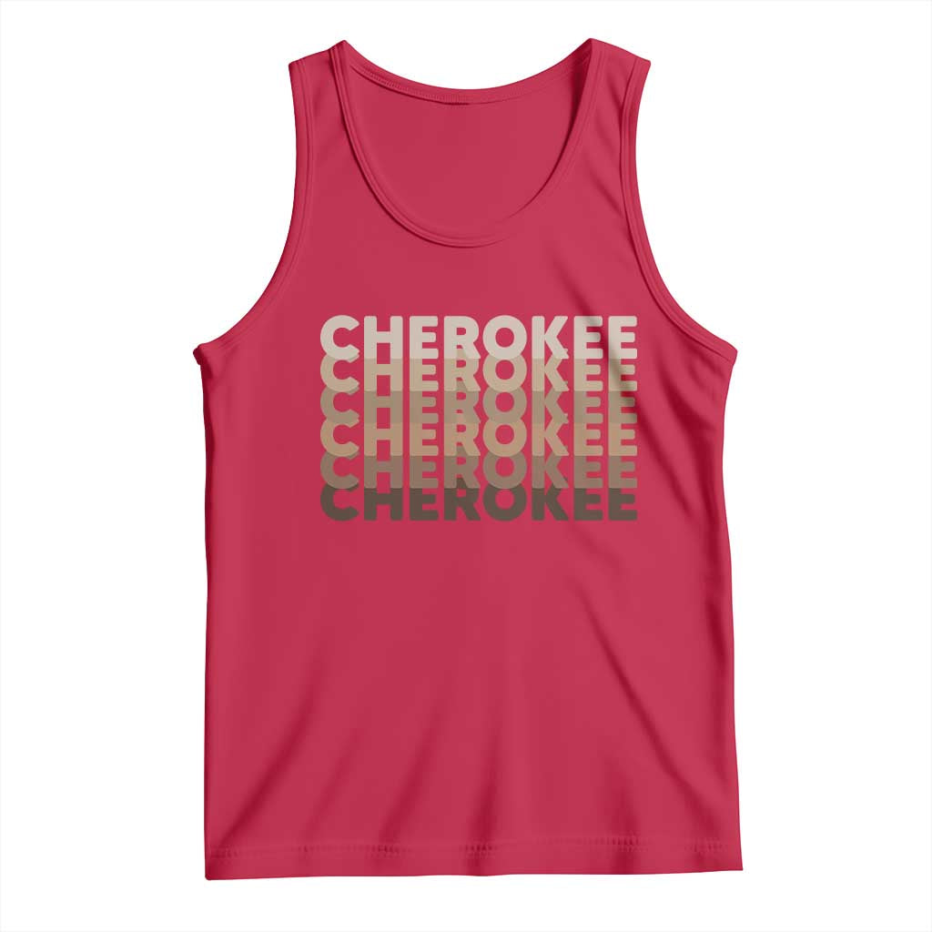 Vintage Cherokee Native Pride Stacked Typography Tank Top