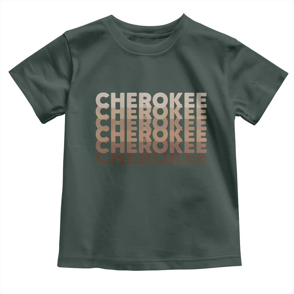 Vintage Cherokee Native Pride Stacked Typography Toddler T Shirt