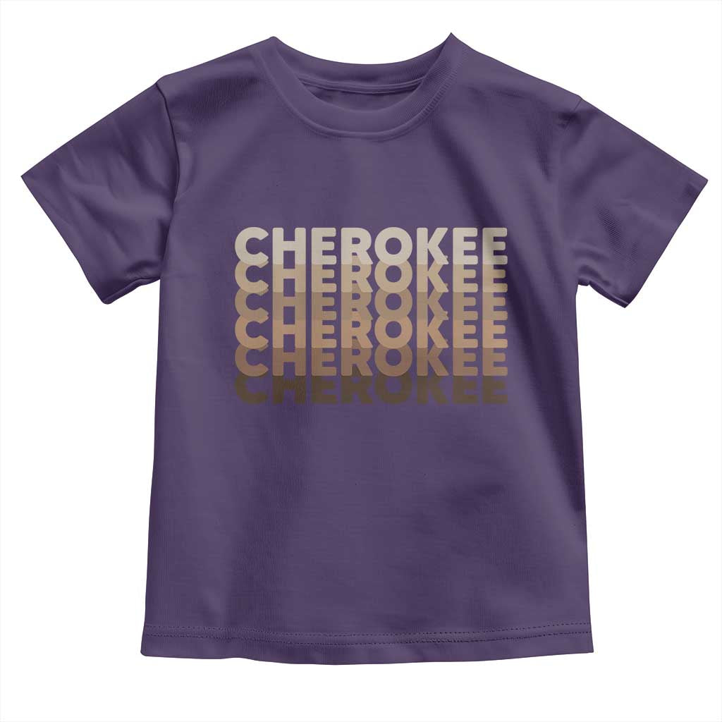 Vintage Cherokee Native Pride Stacked Typography Toddler T Shirt