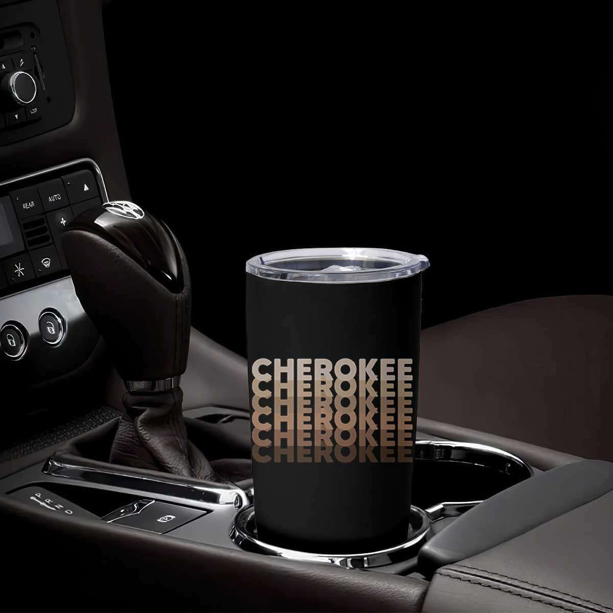 Vintage Cherokee Native Pride Stacked Typography Tumbler Cup