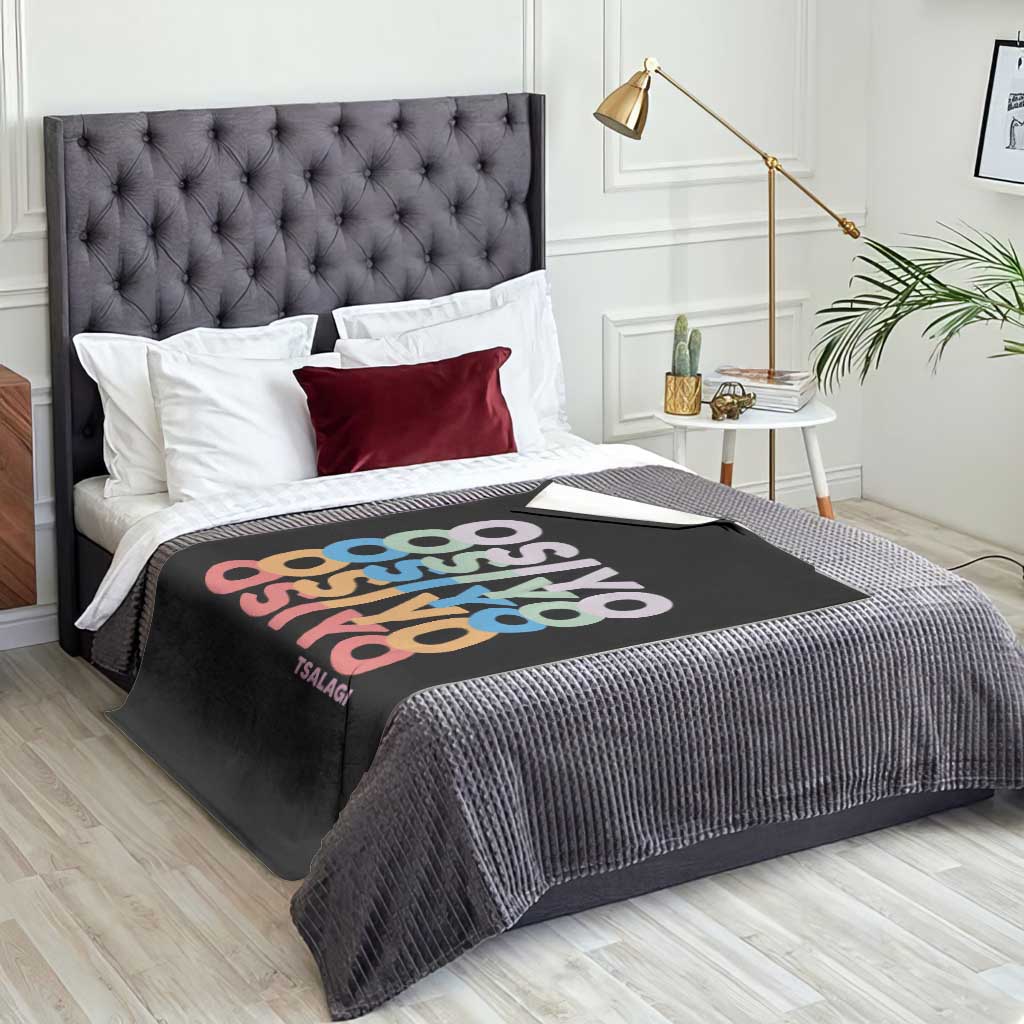 Osiyo Tsalagi Cherokee Native American Pride Throw Blanket Retro Stacked Typography