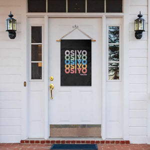 Osiyo Tsalagi Cherokee Native American Pride Garden Flag Retro Stacked Typography