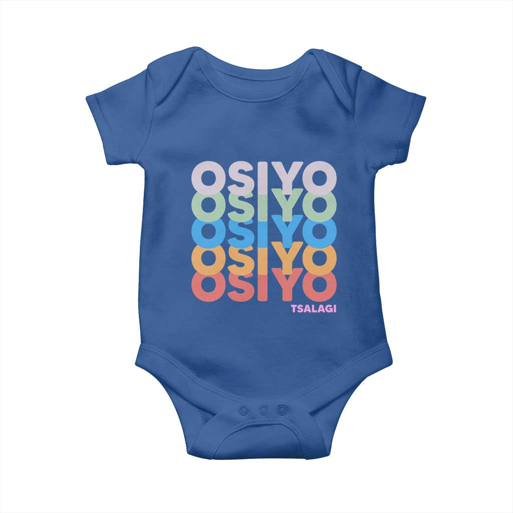Osiyo Tsalagi Cherokee Native American Pride Baby Onesie Retro Stacked Typography