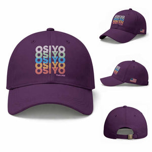 Osiyo Tsalagi Cherokee Native American Pride Baseball Cap Retro Stacked Typography