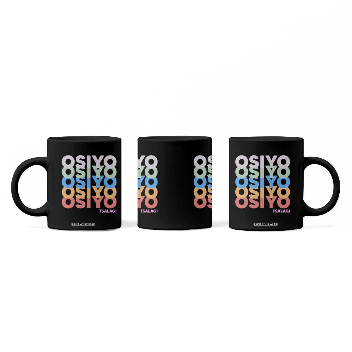 Osiyo Tsalagi Cherokee Native American Pride Coffee Mug Retro Stacked Typography