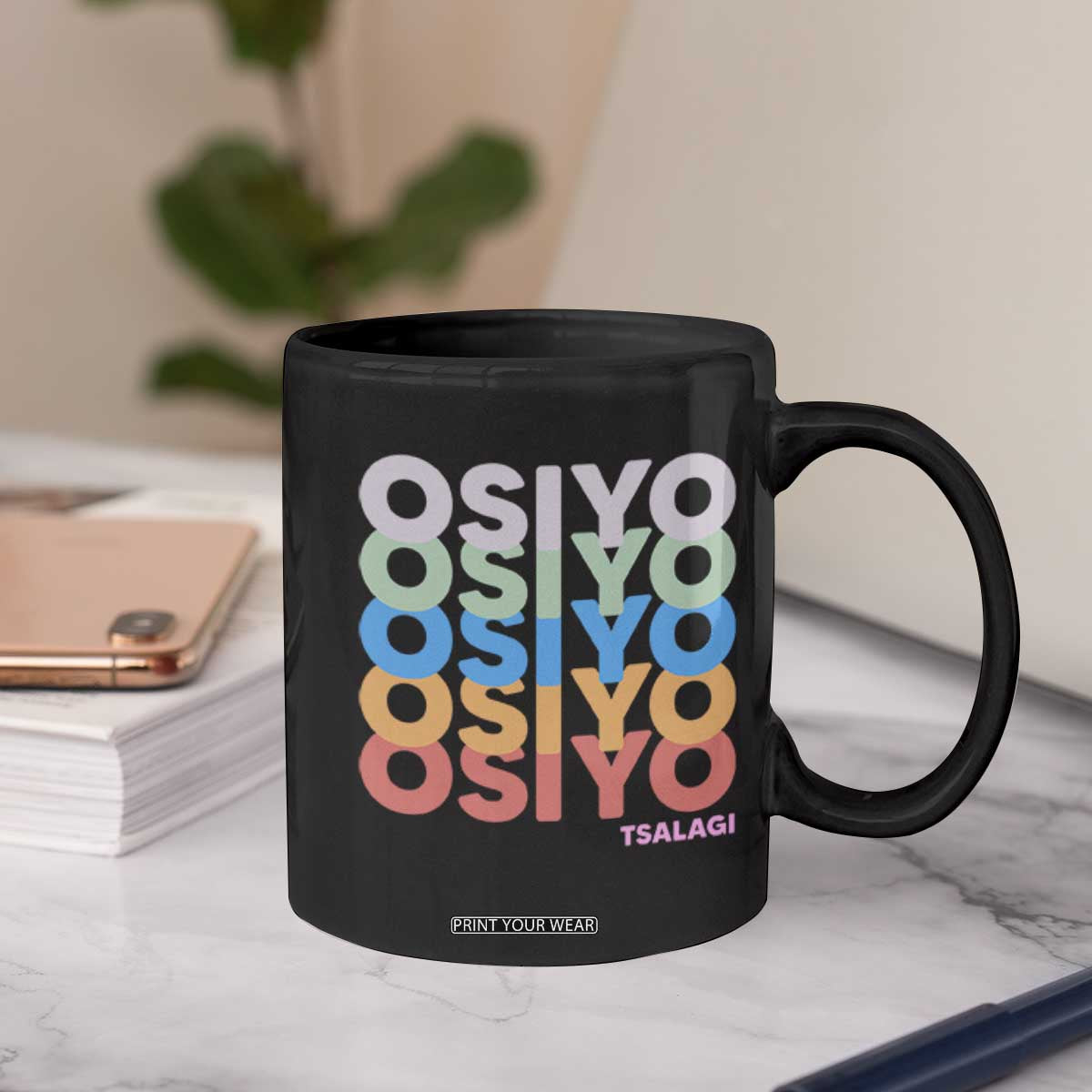 Osiyo Tsalagi Cherokee Native American Pride Coffee Mug Retro Stacked Typography