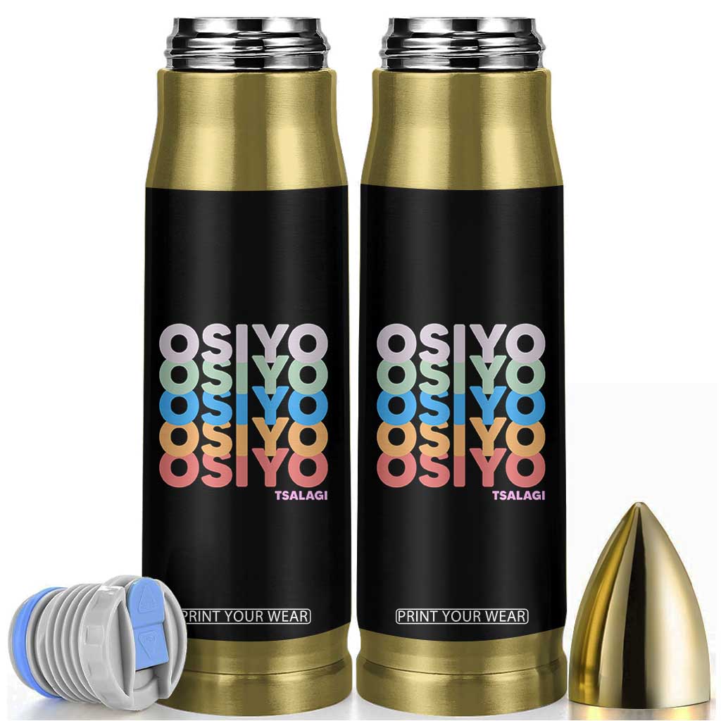 Osiyo Tsalagi Cherokee Native American Pride Bullet Tumbler Retro Stacked Typography