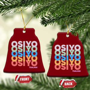 Osiyo Tsalagi Cherokee Native American Pride Ceramic Ornament Retro Stacked Typography