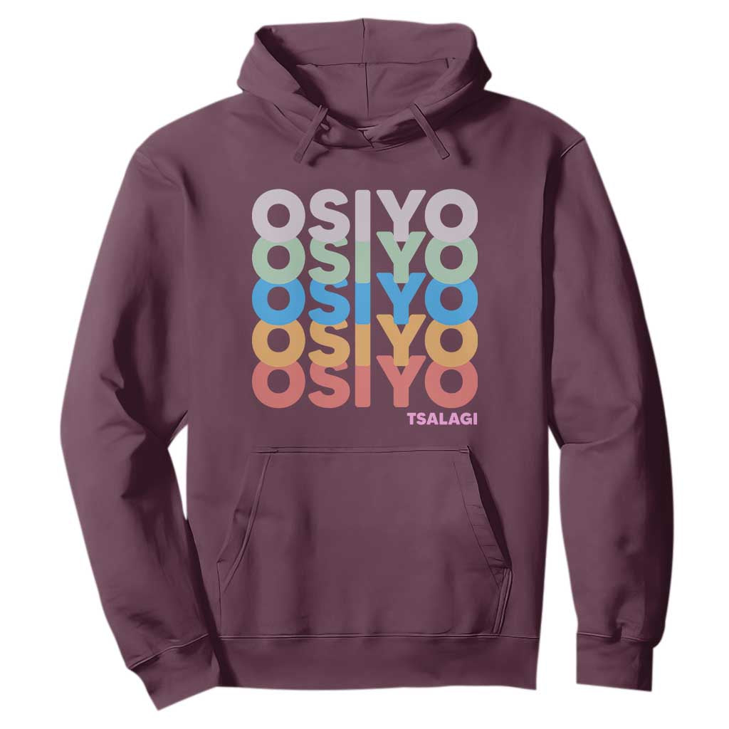 Osiyo Tsalagi Cherokee Native American Pride Hoodie Retro Stacked Typography