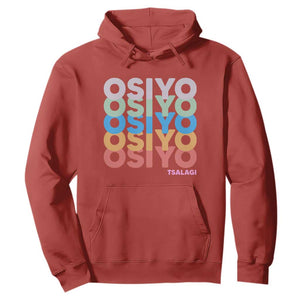 Osiyo Tsalagi Cherokee Native American Pride Hoodie Retro Stacked Typography