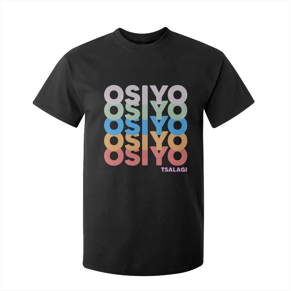Osiyo Tsalagi Cherokee Native American Pride T Shirt For Kid Retro Stacked Typography