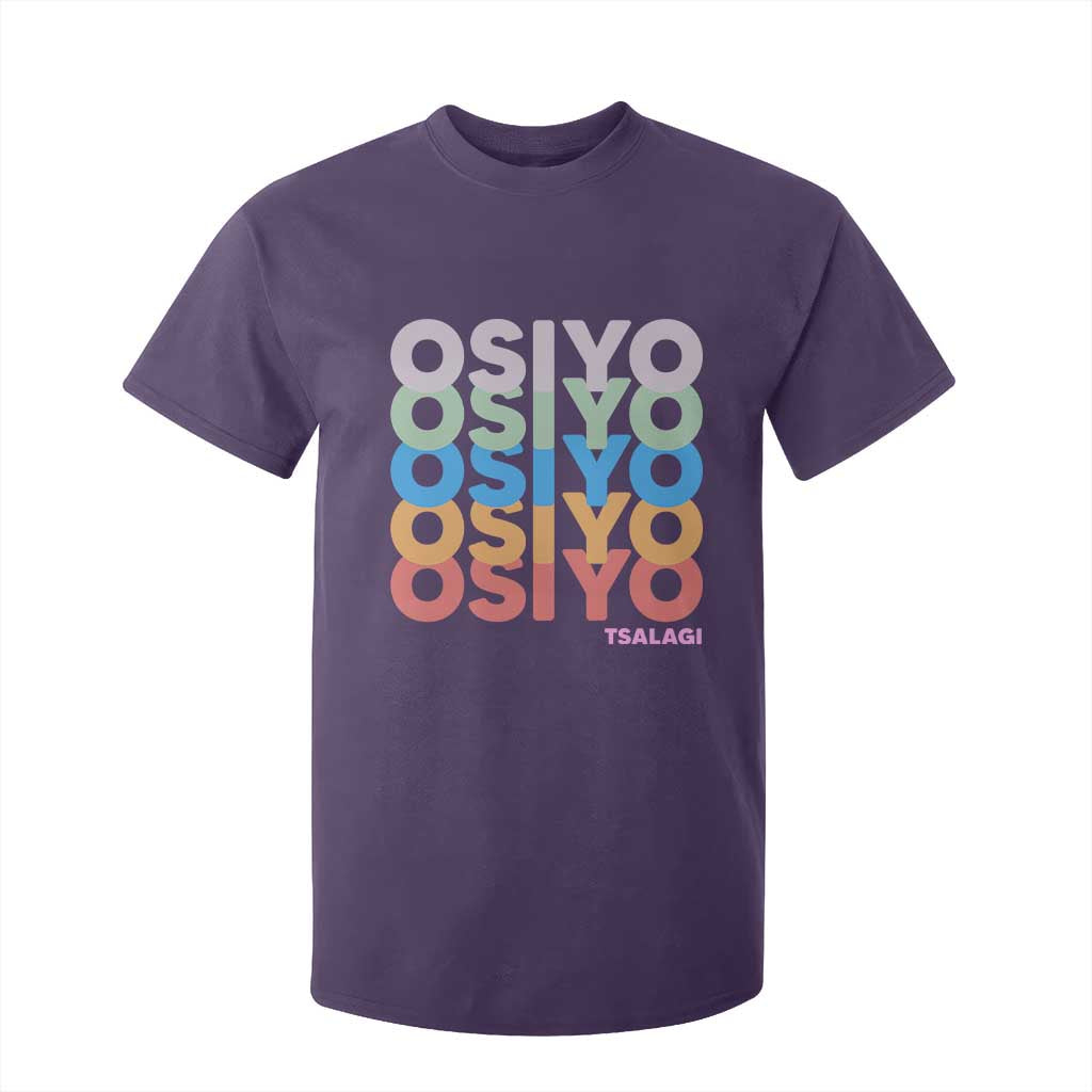 Osiyo Tsalagi Cherokee Native American Pride T Shirt For Kid Retro Stacked Typography