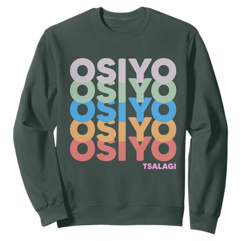 Osiyo Tsalagi Cherokee Native American Pride Sweatshirt Retro Stacked Typography
