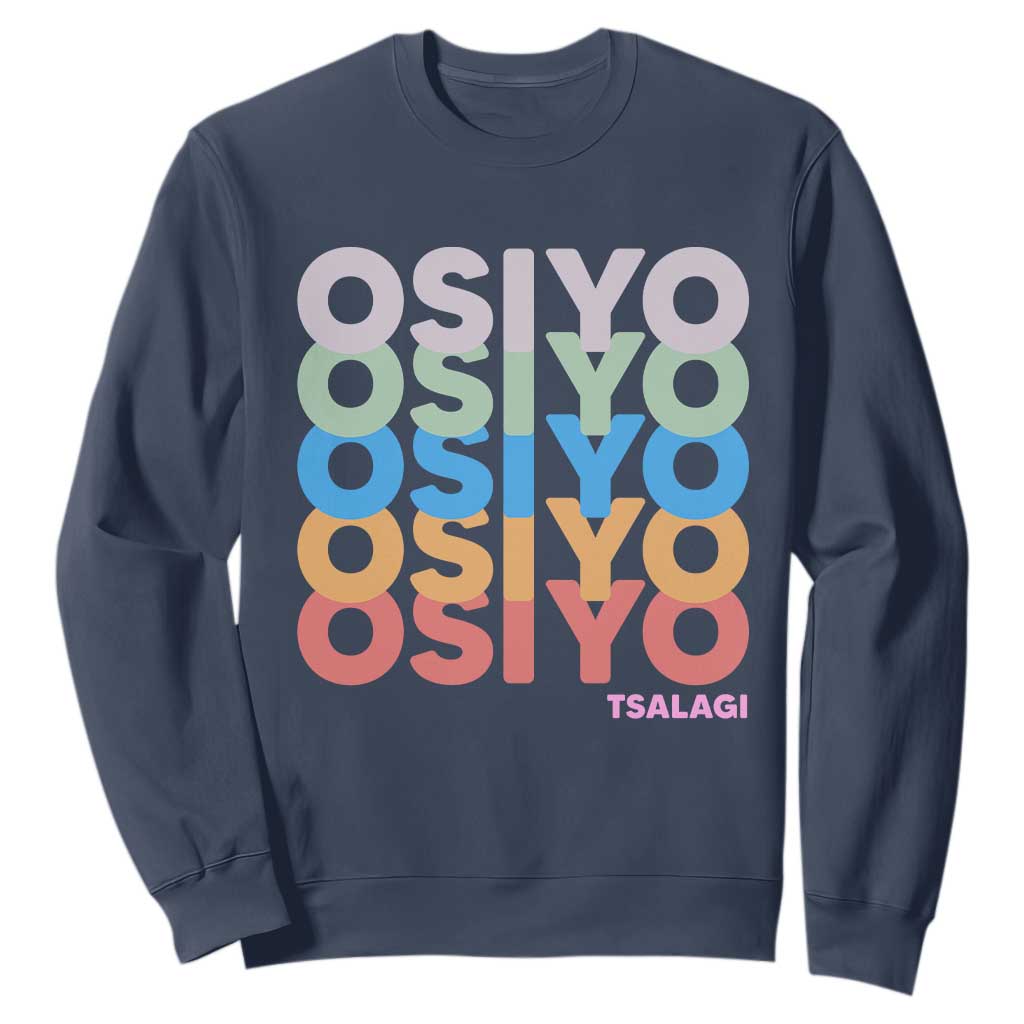 Osiyo Tsalagi Cherokee Native American Pride Sweatshirt Retro Stacked Typography