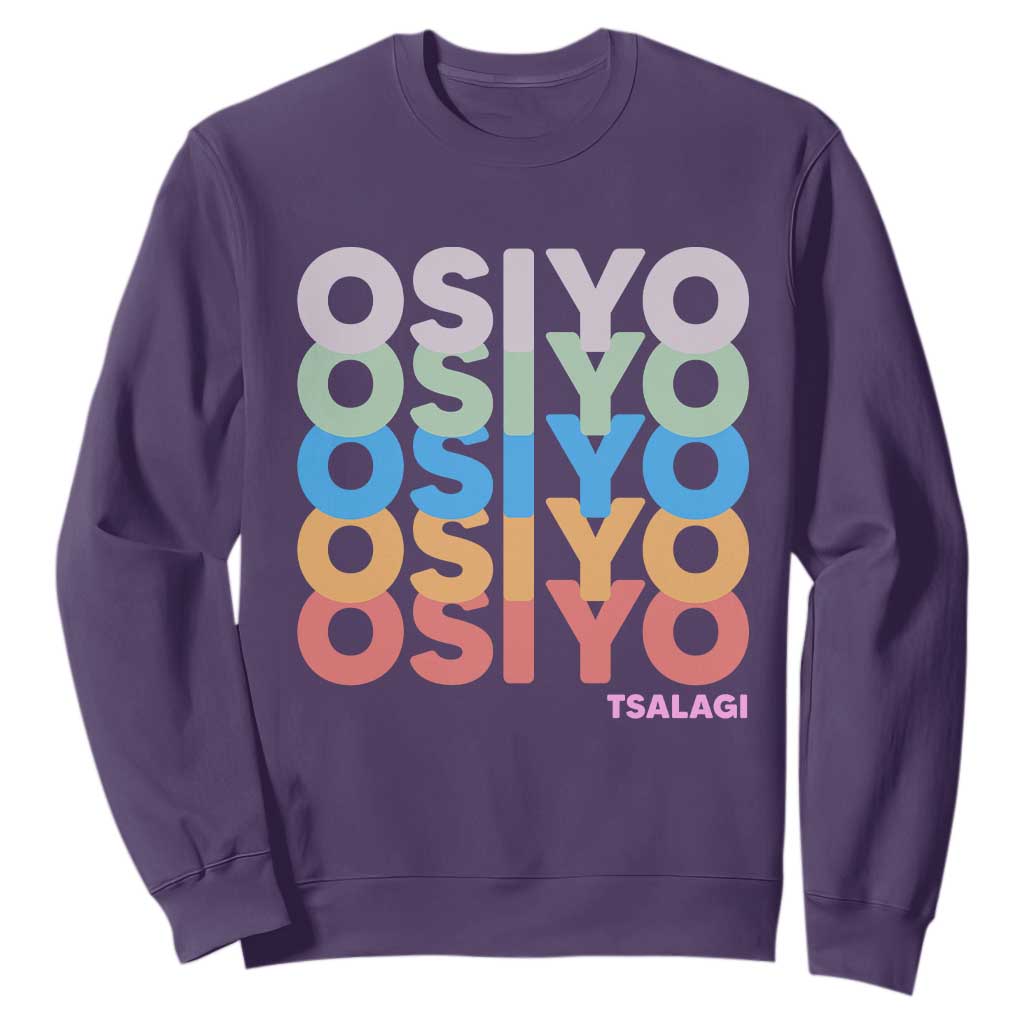 Osiyo Tsalagi Cherokee Native American Pride Sweatshirt Retro Stacked Typography