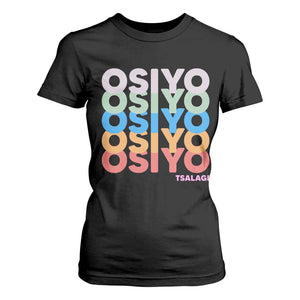 Osiyo Tsalagi Cherokee Native American Pride T Shirt For Women Retro Stacked Typography