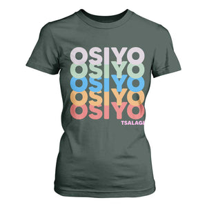 Osiyo Tsalagi Cherokee Native American Pride T Shirt For Women Retro Stacked Typography