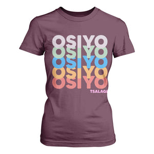 Osiyo Tsalagi Cherokee Native American Pride T Shirt For Women Retro Stacked Typography