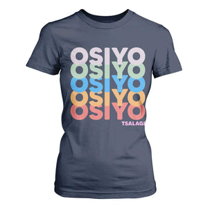 Osiyo Tsalagi Cherokee Native American Pride T Shirt For Women Retro Stacked Typography