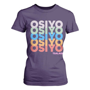 Osiyo Tsalagi Cherokee Native American Pride T Shirt For Women Retro Stacked Typography