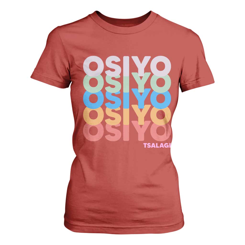 Osiyo Tsalagi Cherokee Native American Pride T Shirt For Women Retro Stacked Typography