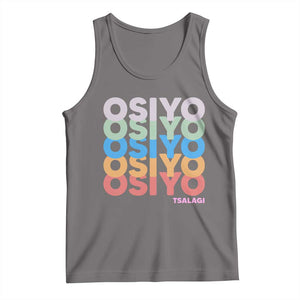 Osiyo Tsalagi Cherokee Native American Pride Tank Top Retro Stacked Typography