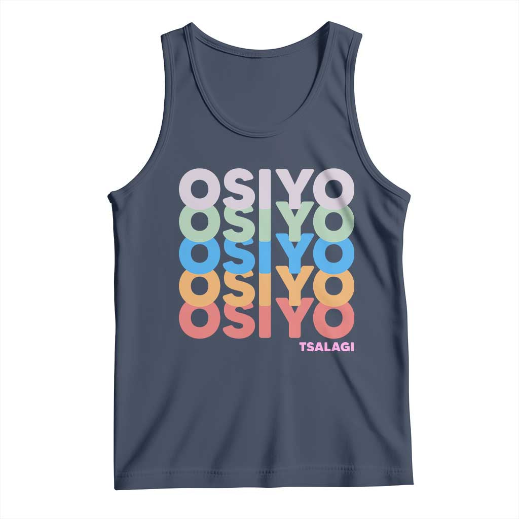 Osiyo Tsalagi Cherokee Native American Pride Tank Top Retro Stacked Typography