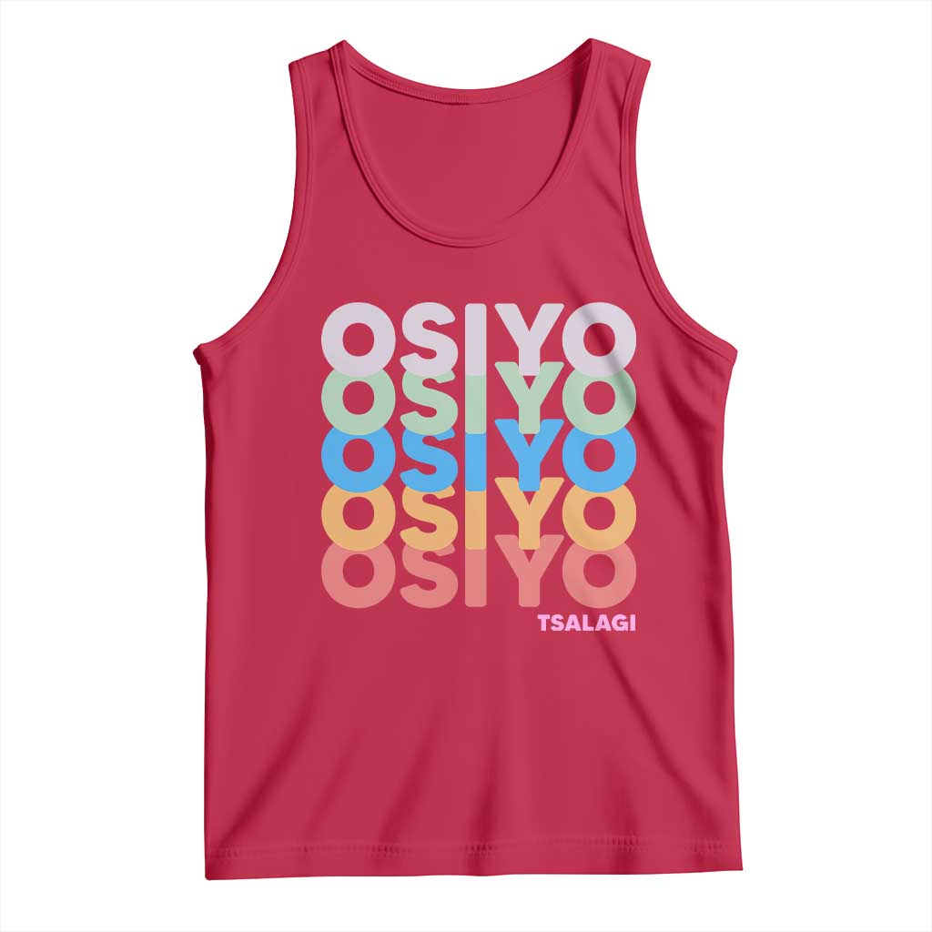Osiyo Tsalagi Cherokee Native American Pride Tank Top Retro Stacked Typography