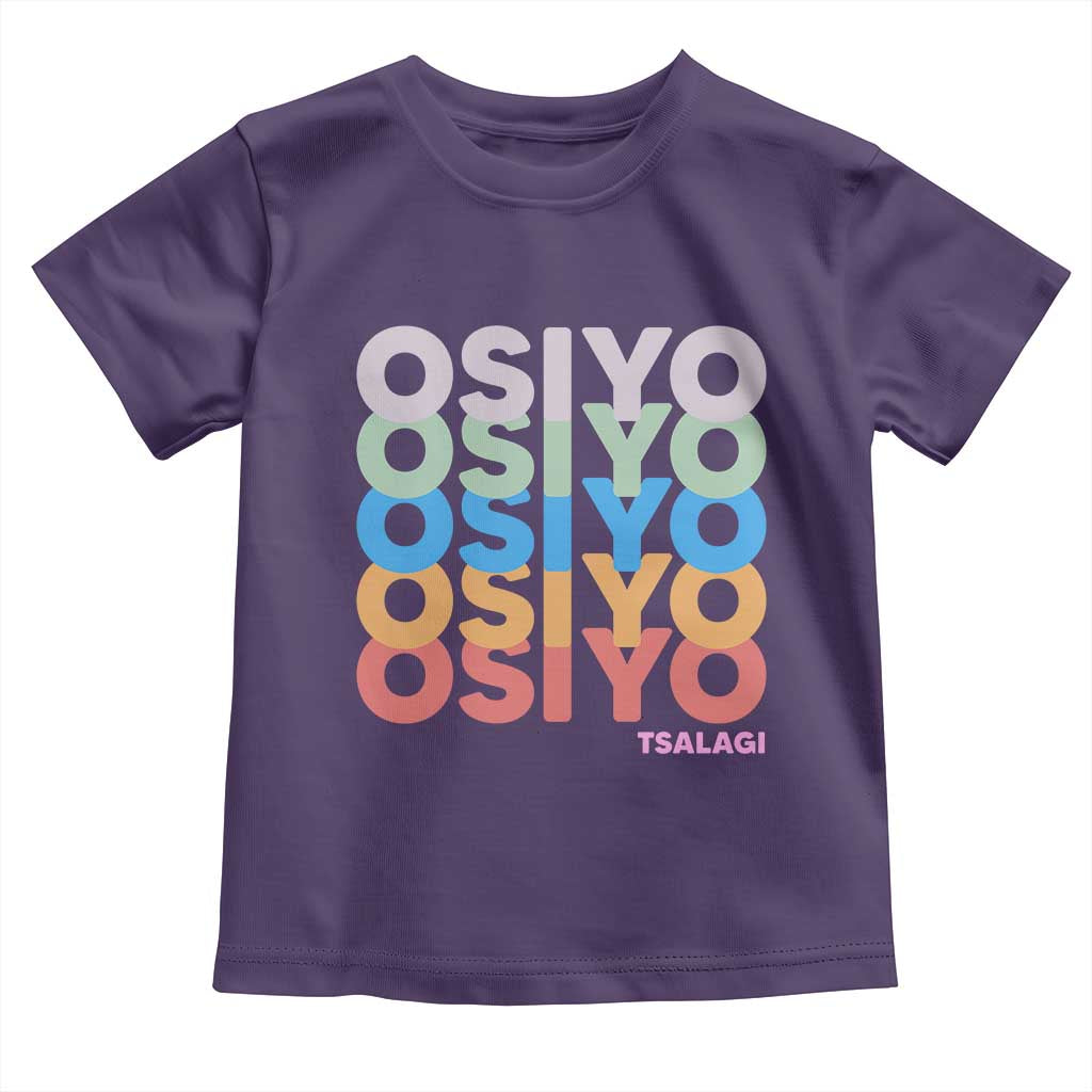 Osiyo Tsalagi Cherokee Native American Pride Toddler T Shirt Retro Stacked Typography