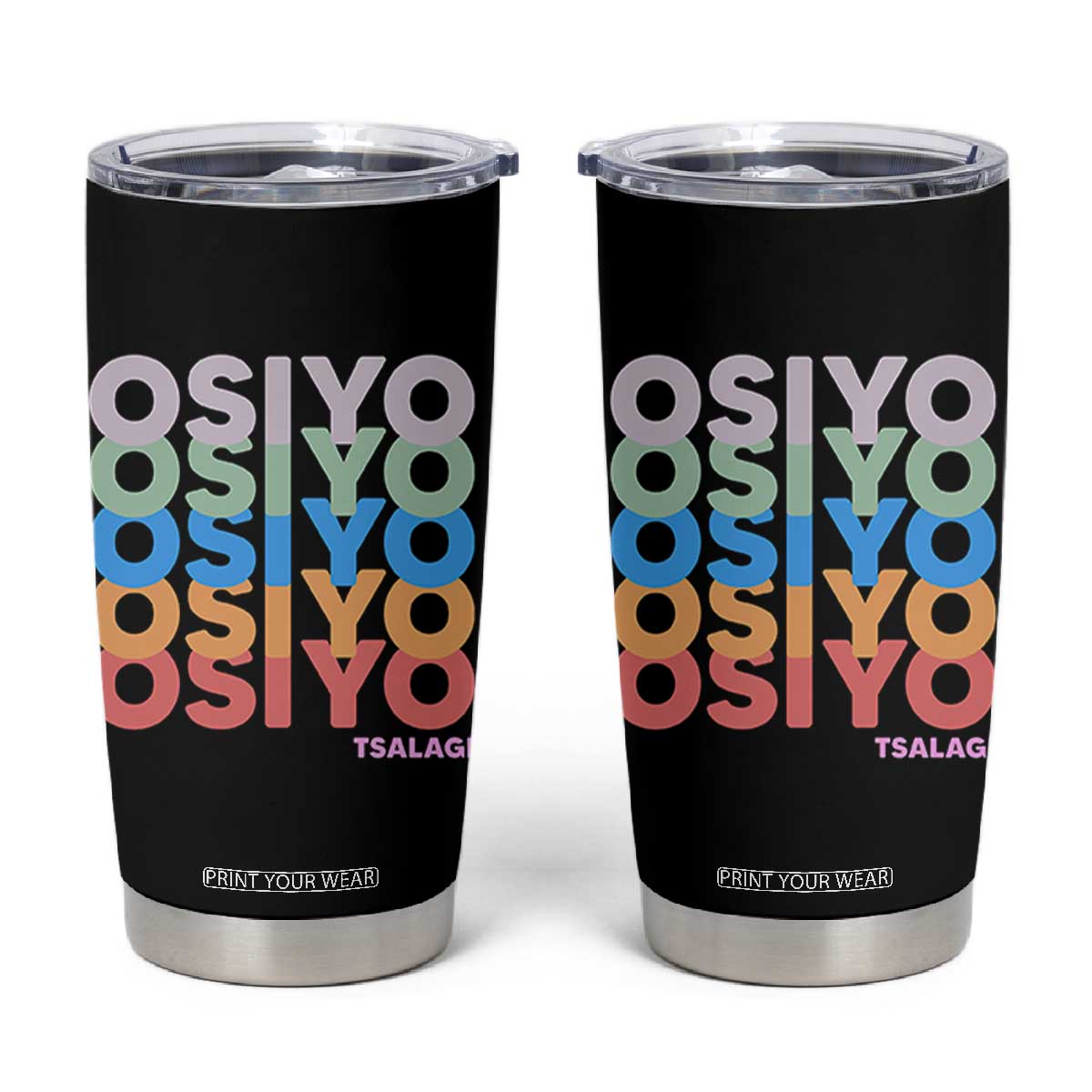 Osiyo Tsalagi Cherokee Native American Pride Tumbler Cup Retro Stacked Typography