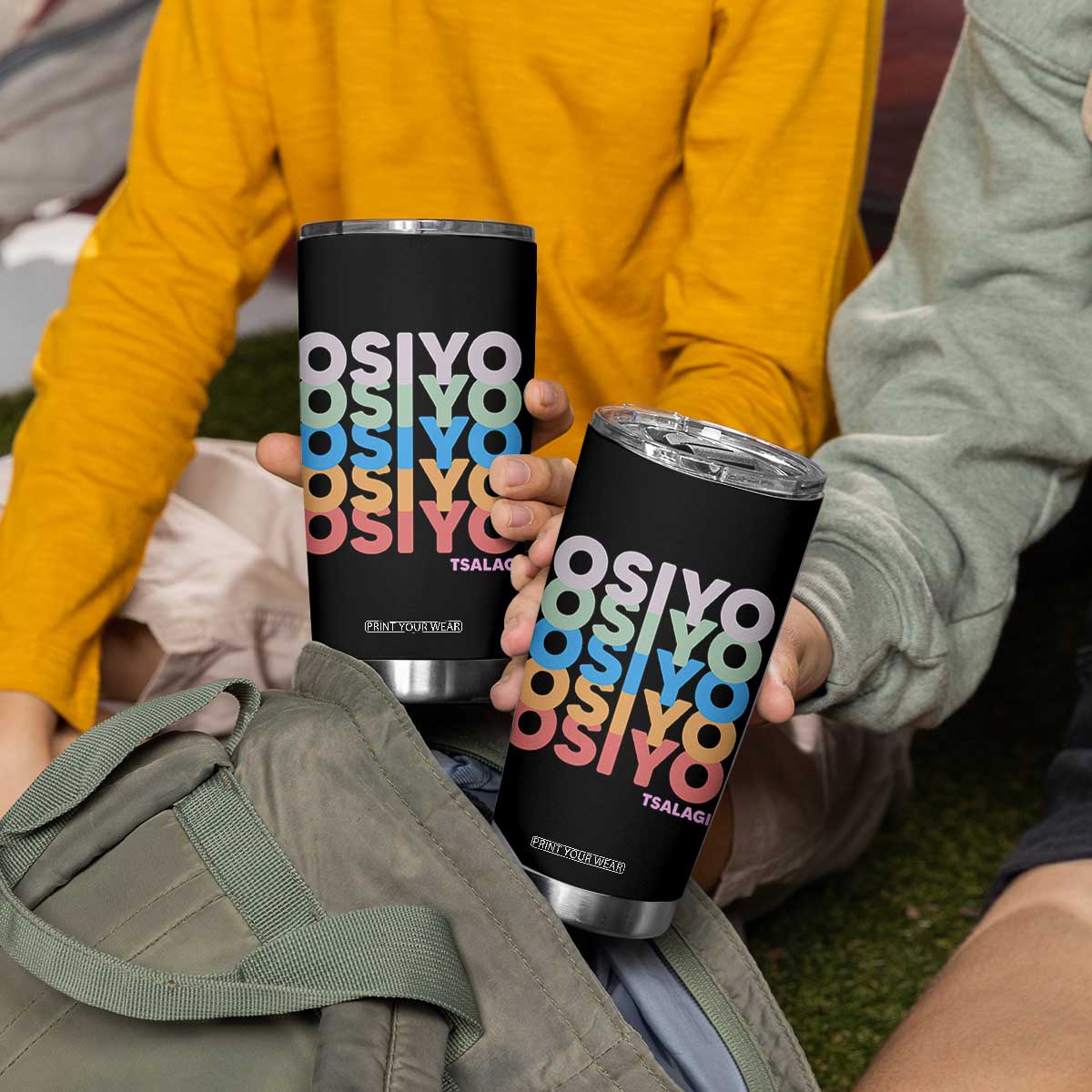 Osiyo Tsalagi Cherokee Native American Pride Tumbler Cup Retro Stacked Typography