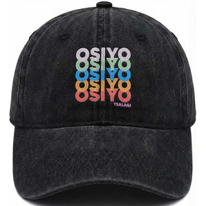 Osiyo Tsalagi Cherokee Native American Pride Washed Cotton Baseball Cap Retro Stacked Typography