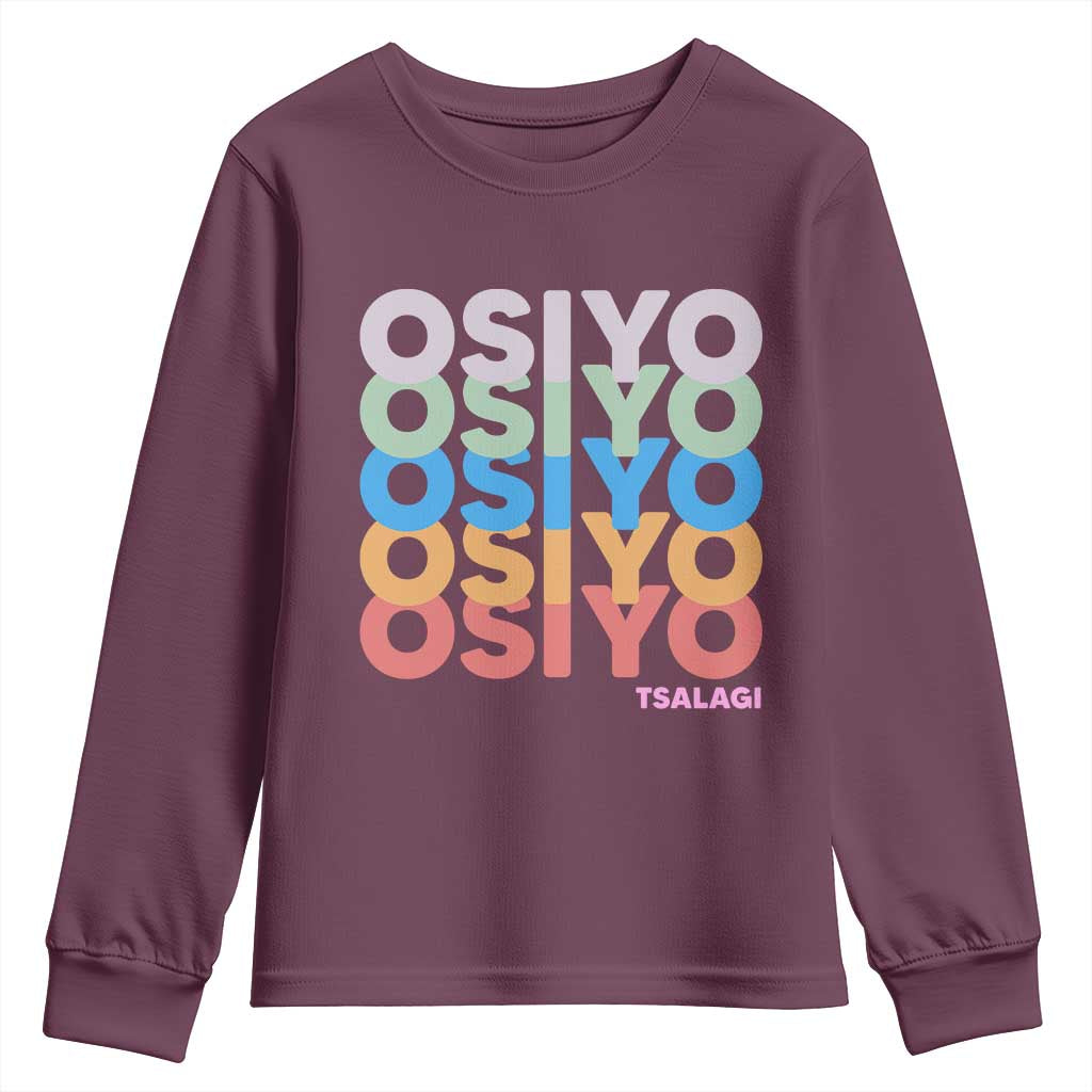 Osiyo Tsalagi Cherokee Native American Pride Youth Sweatshirt Retro Stacked Typography