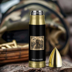Cherokee Pride Strength Bullet Tumbler Native American Vintage Postage Stamp Graphic