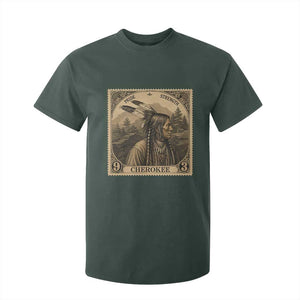 Cherokee Pride Strength T Shirt For Kid Native American Vintage Postage Stamp Graphic