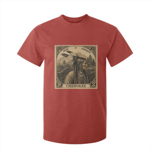 Cherokee Pride Strength T Shirt For Kid Native American Vintage Postage Stamp Graphic