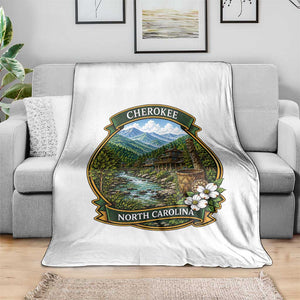 Vintage Great Smoky Mountains Throw Blanket Cherokee North Carolina Landscape