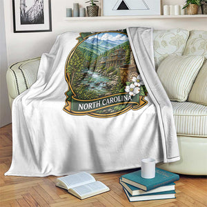 Vintage Great Smoky Mountains Throw Blanket Cherokee North Carolina Landscape