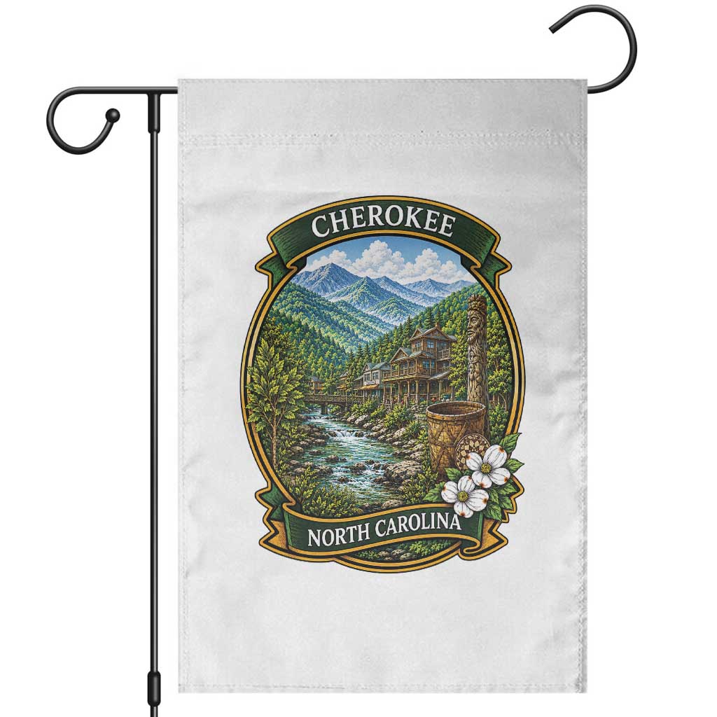 Vintage Great Smoky Mountains Garden Flag Cherokee North Carolina Landscape