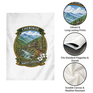 Vintage Great Smoky Mountains Garden Flag Cherokee North Carolina Landscape