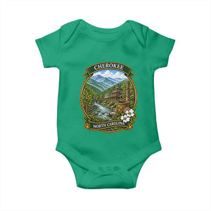 Vintage Great Smoky Mountains Baby Onesie Cherokee North Carolina Landscape
