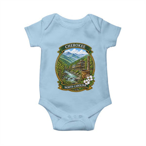 Vintage Great Smoky Mountains Baby Onesie Cherokee North Carolina Landscape