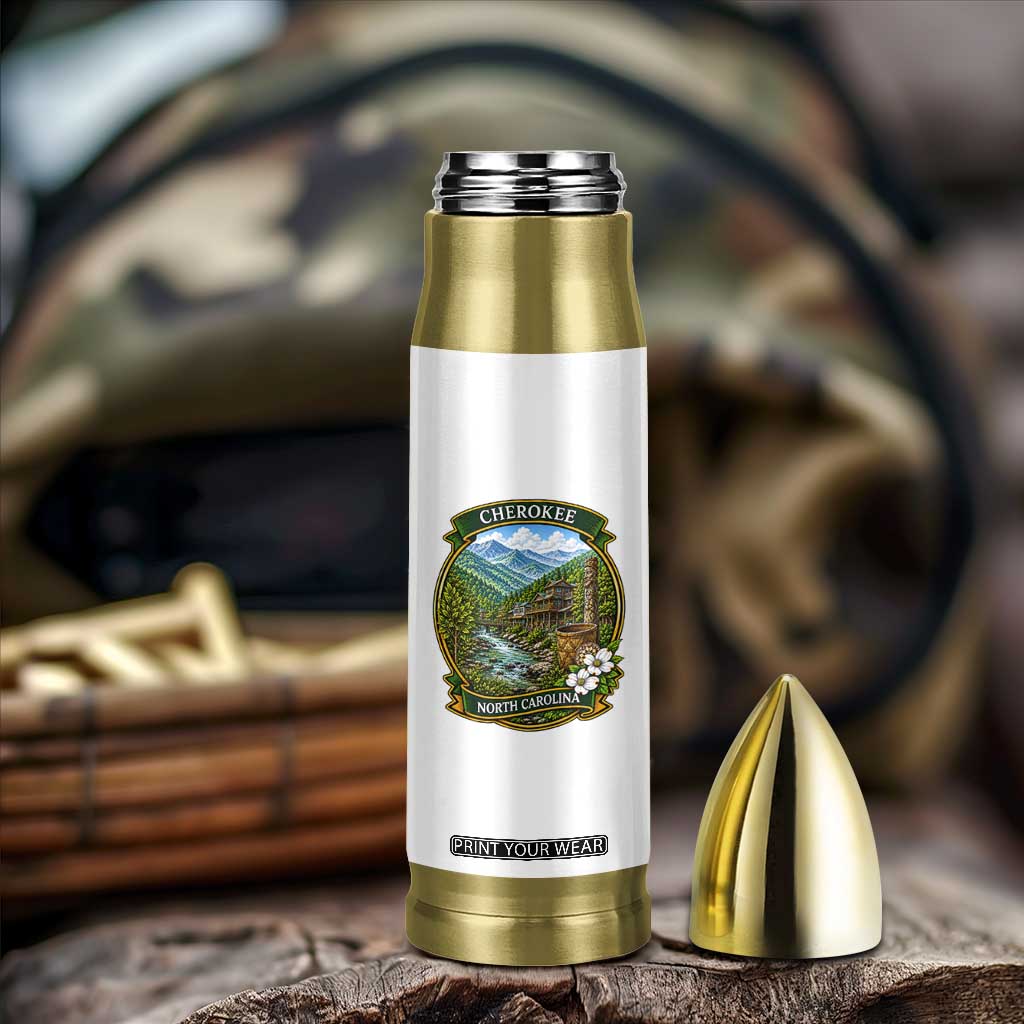 Vintage Great Smoky Mountains Bullet Tumbler Cherokee North Carolina Landscape