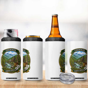 Vintage Great Smoky Mountains 4 in 1 Can Cooler Tumbler Cherokee North Carolina Landscape