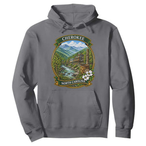 Vintage Great Smoky Mountains Hoodie Cherokee North Carolina Landscape